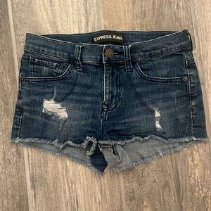 Express distressed cutoff jean shorts (size 2)